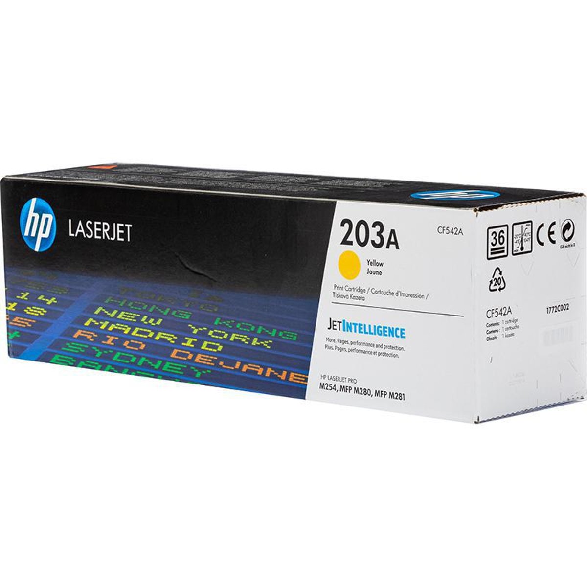 HP Toner Original 203A/CF542A Yellow M254/M280/M281