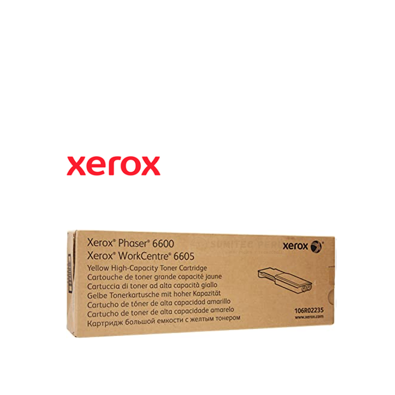 Xerox Toner Original Yellow HIGH CAP 106R02235 6600/6605