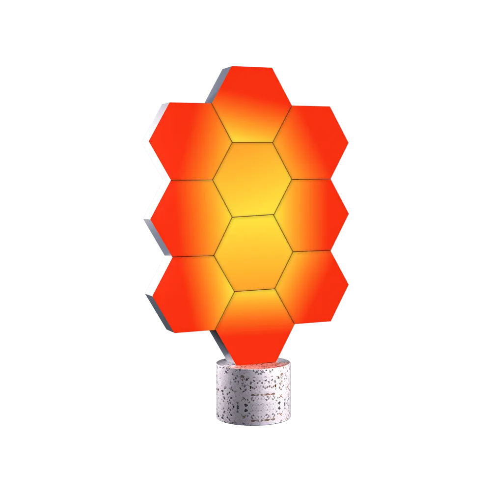 Cololight Pro Hexagon Light Kit - Flame|10 Pcs (Desk&Wall Light) LifeSmart