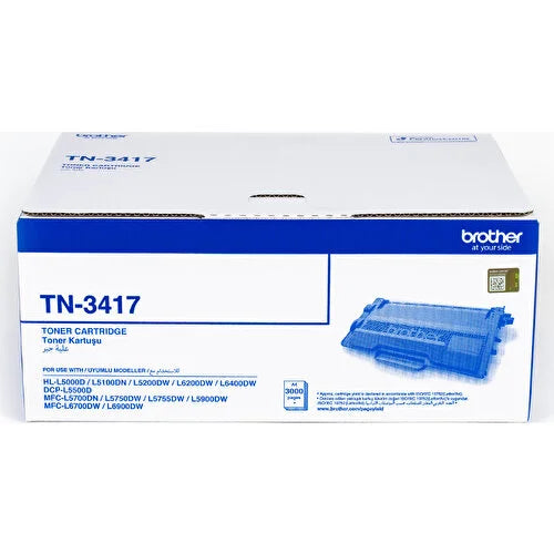 Brother Toner Original Black TN-3417 HL-L5100/5200/L5900/6200/6400/5755/6700/6900 - S-Tech
