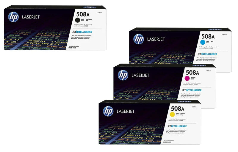 حبر HP أصلي Multipack 508A (CF360A CF361A CF362A CF363A) M553