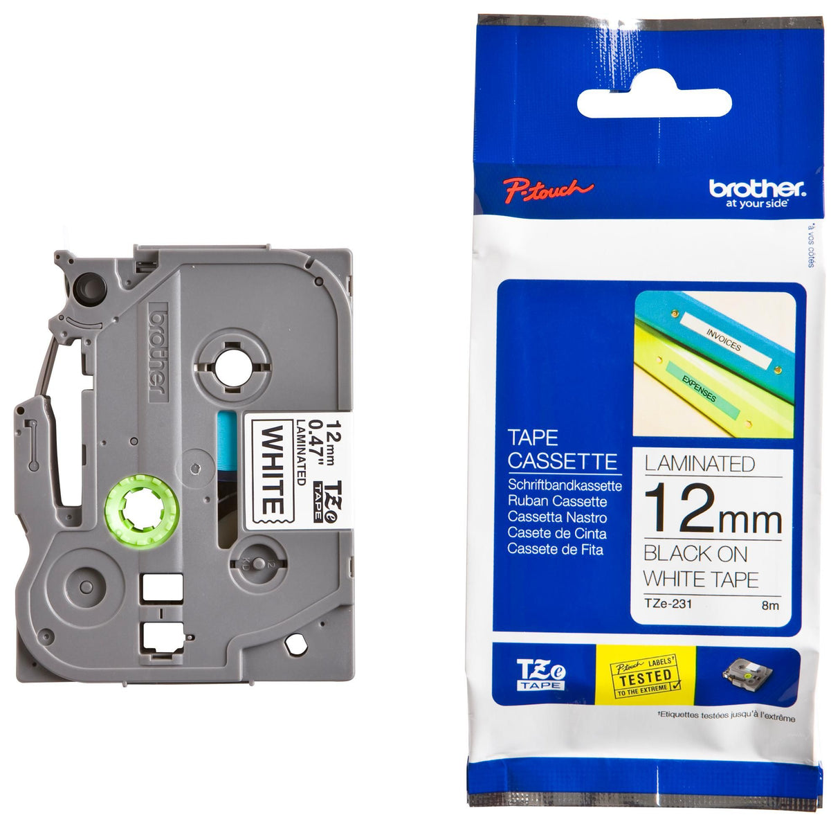 Brother Tape 12MM BLACK & WHITE