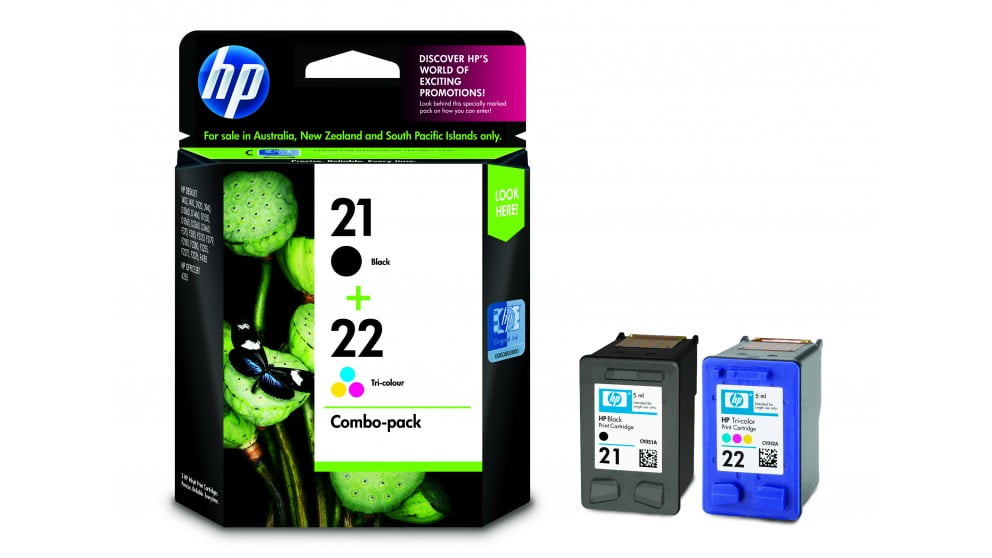 HP Ink Original Black 21+22/CC630AA COMBO PACK