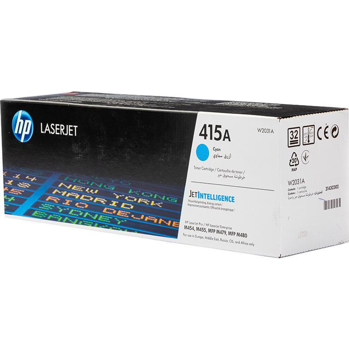 HP Toner Original 415A/W2031A Cyan M454/M479