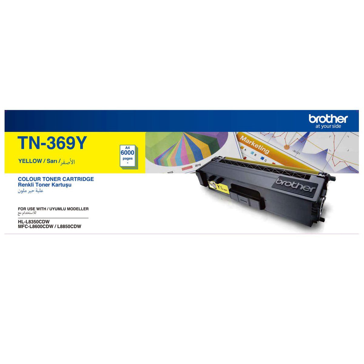 Brother Toner Original yellow TN-369 HIGH CAP-HL-L8350CDW/MFC-L8600CDW/MFC-L8850CDW