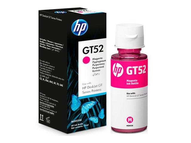 زجاجة حبر HP Ink الأصلية باللون الأرجواني GT52/M0H55AE سعة 70 مل