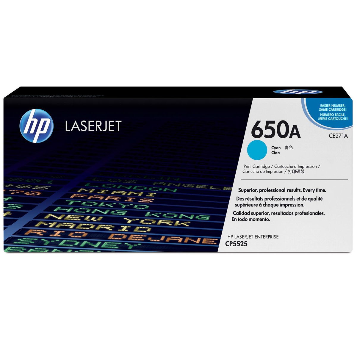 HP Toner Original 650A/CE271A Cyan  LJ-5525