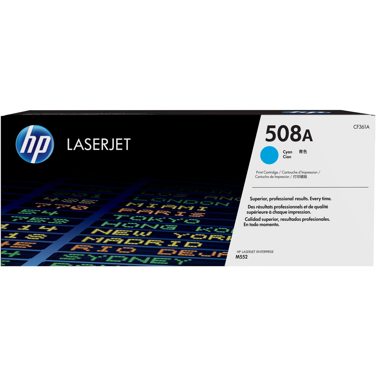حبر HP الأصلي باللون السماوي 508A/CF361A لطابعات M553