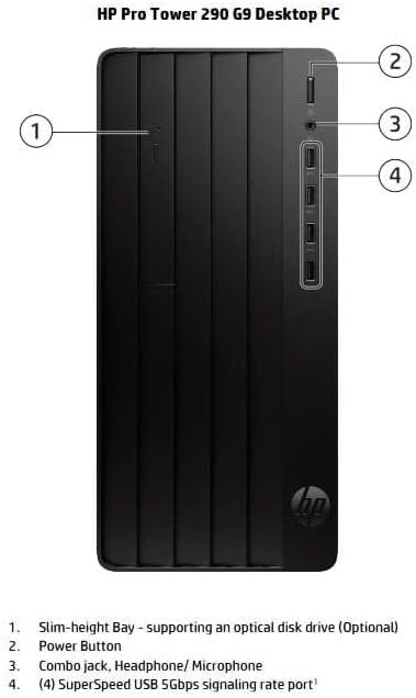 كمبيوتر مكتبي HP i3-10100/4G/1T/DOS/ Pro300G6 (2T8E5ES#A2N)