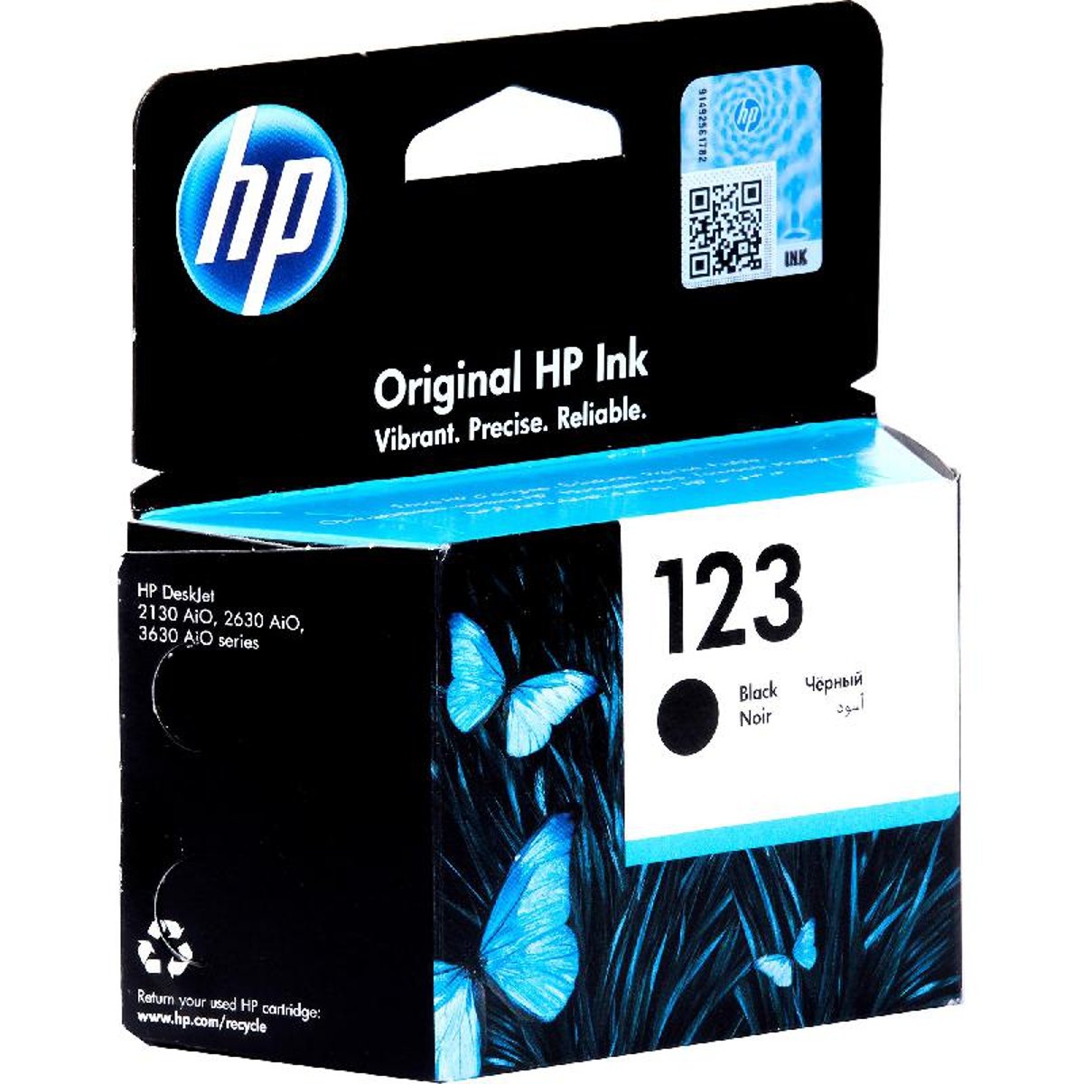 HP Ink Original Black 123/F6V17AE