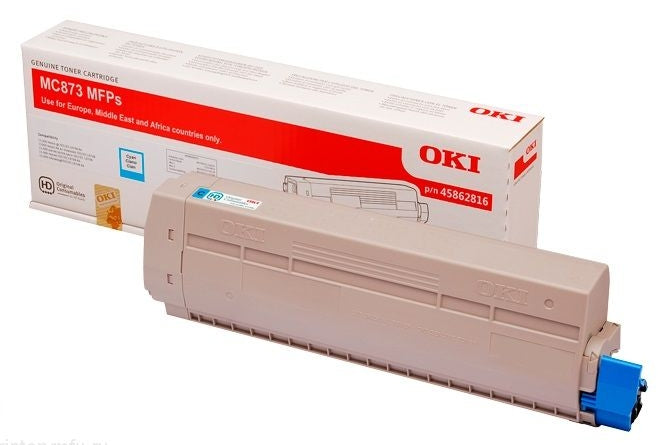 Oki Toner Original Cyan 45862847 MC873-10K-NEU