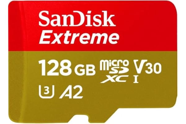 SanDisk Extreme microSD UHS I Card 128GB for 4K Video on Smartphones,Action Cams 190MB/s Read,90MB/s Write