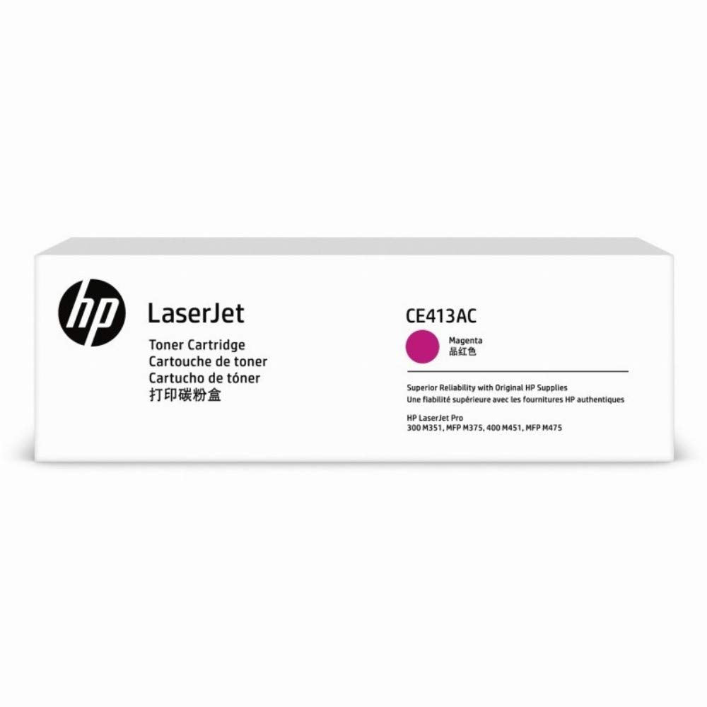 علبة حبر HP Toner Magenta 305AC/CE413AC باللون الأبيض