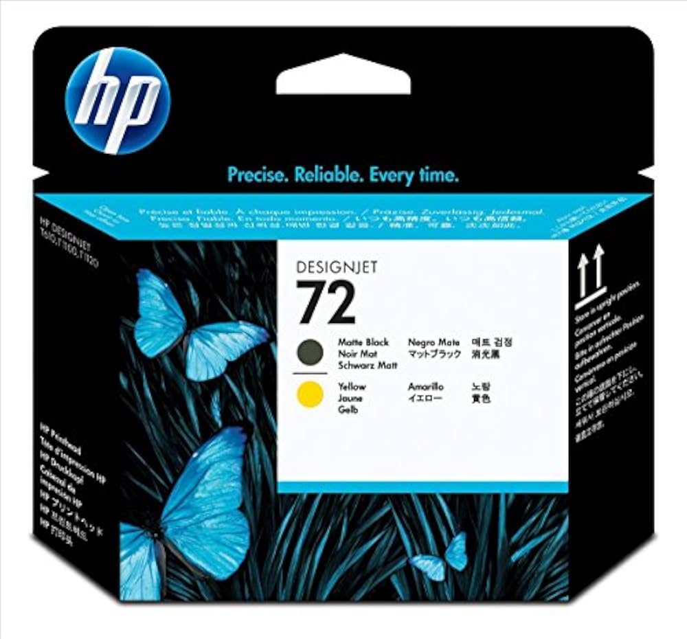 HP Print Head Original Matte Black / Yellow 72/C9384A DESK JET T-790