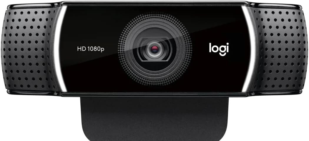 Logitech C922 Pro Stream Webcam, HD 1080p/30fps or HD 720p/60fps Hyperfast Streaming, Stereo Audio, HD light correction, Autofocus, For YouTube, Twitch, XSplit, PC/Mac/Laptop/Macbook/Tablet - Black