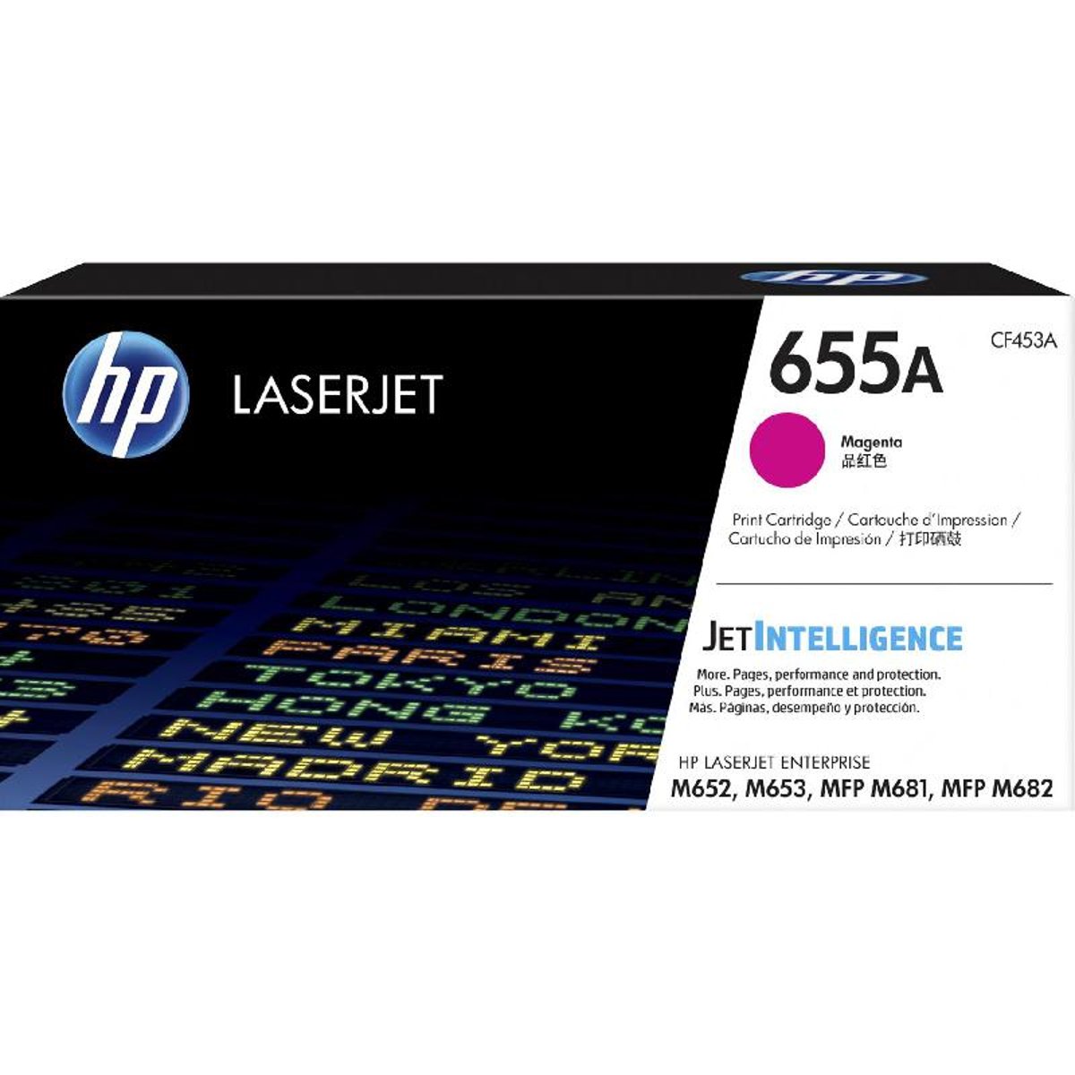 حبر HP الأصلي باللون الأرجواني 655A/CF453A لطابعات M652/M653/M681/M682