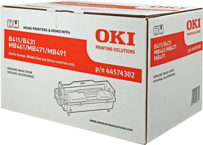 وحدة طبلة أوكي أصلية باللون الأسود 44574302 B411/412/431/432/512/461