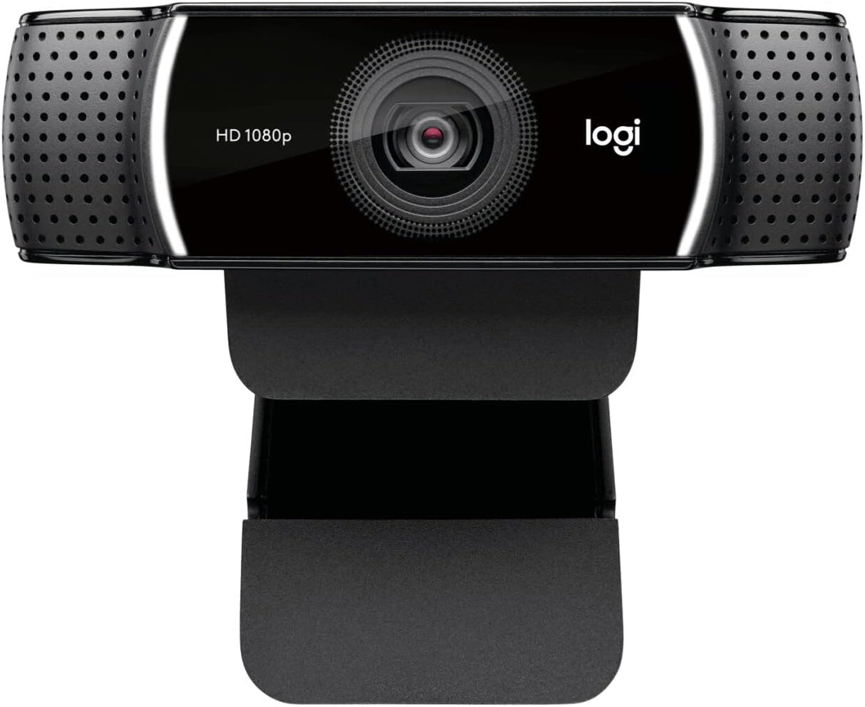 Logitech C922 Pro Stream Webcam, HD 1080p/30fps or HD 720p/60fps Hyperfast Streaming, Stereo Audio, HD light correction, Autofocus, For YouTube, Twitch, XSplit, PC/Mac/Laptop/Macbook/Tablet - Black