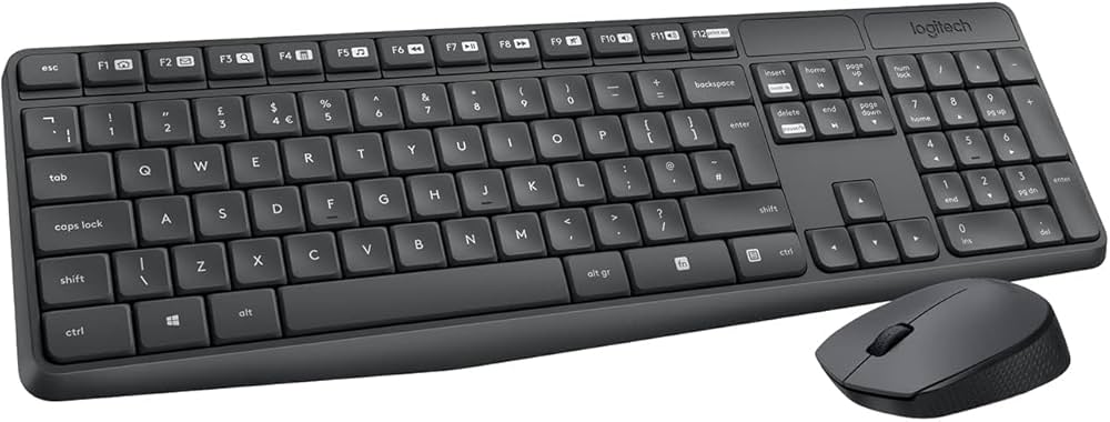 Logitech MK235 Wireless Keyboard and Mouse Combo | 920-007927 | for Windows, 2.4 GHz Wireless with Unifying USB-Receiver - S-Tech