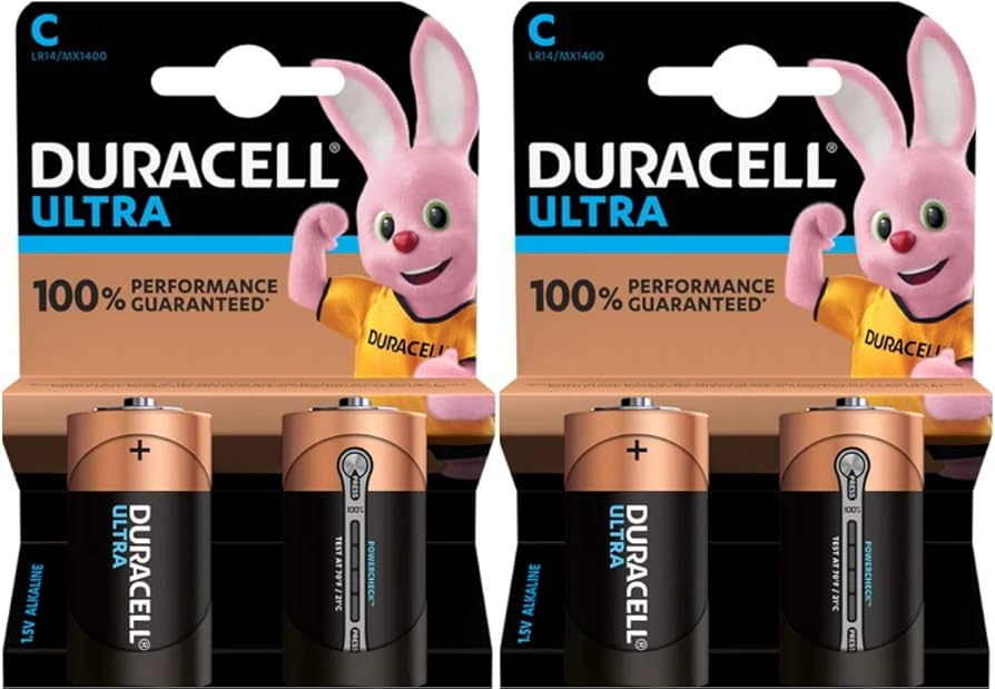 Battery duracell ultra c 1.5V 2pcs