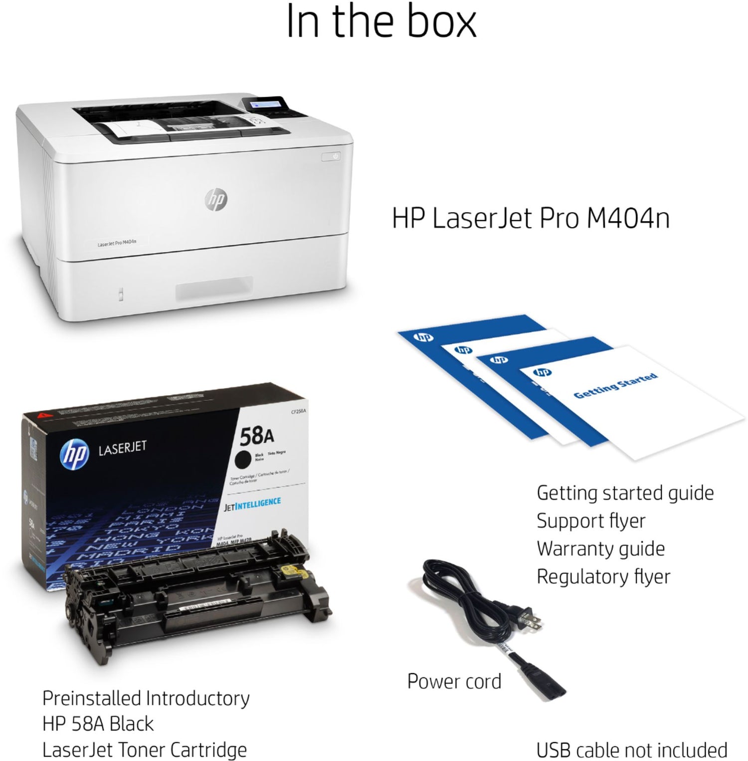 HP Printer New Hardware Black M404N