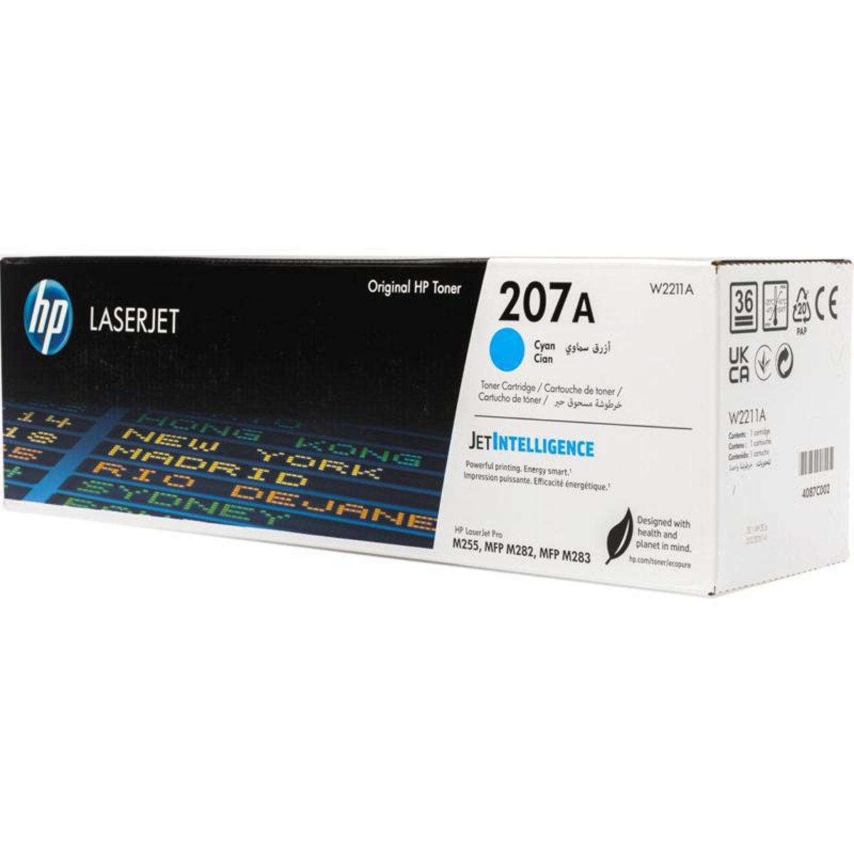 HP Toner Original 207A/W2211A CyanM255/M28/M283