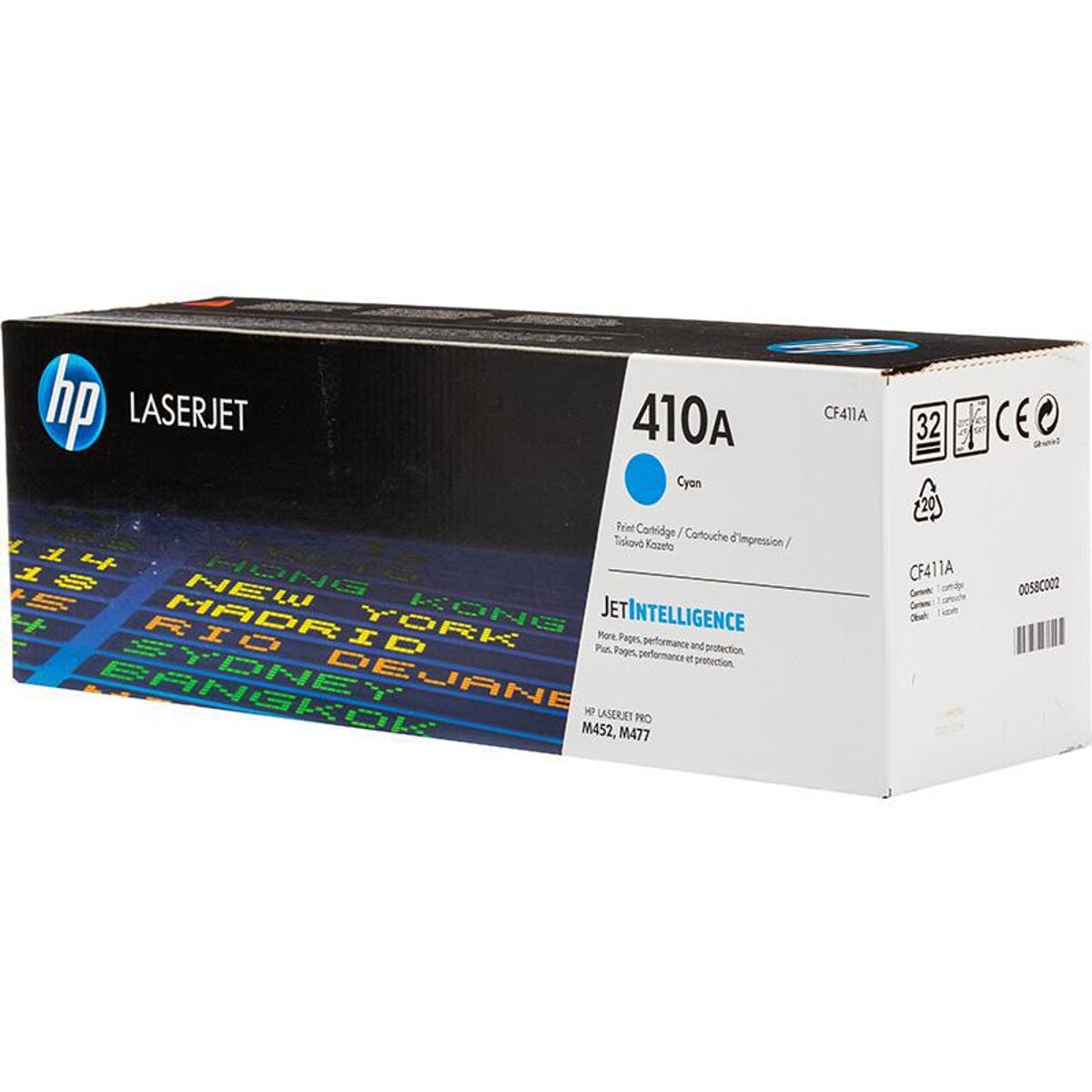 HP Toner Original 410A/CF411A Cyan M452/M477