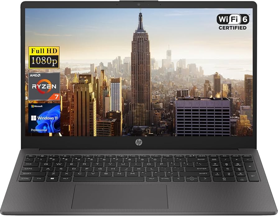 HP 255 G10 | AMD Ryzen 7 7730U | 15.6" FHD | 16GB DDR4 | 512GB SSD | Wi-Fi 6 & Bluetooth 5.3 | FreeDOS | Turbo Silver | 1-Year Warranty