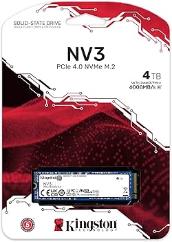 Kingston Internal M.2 SSD 4TB NV3 | 2280 PCIe 4.0 NVMe | Model: SNV3S/4000G