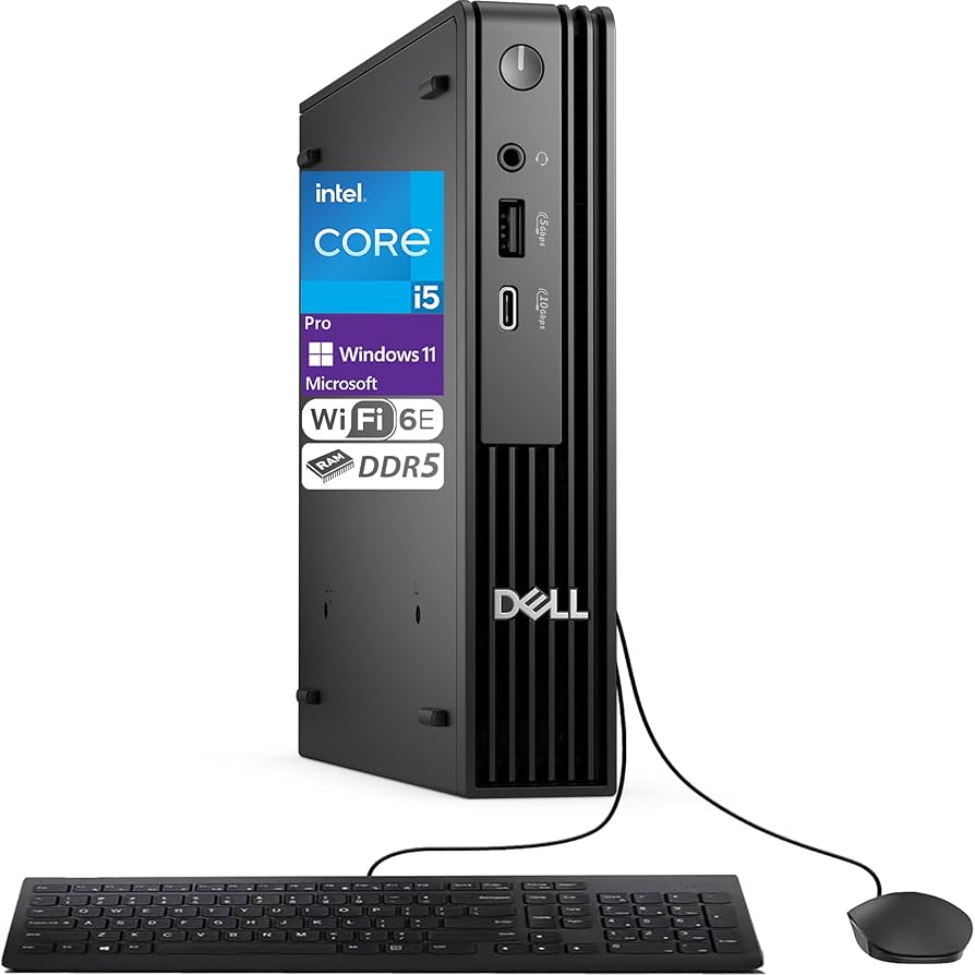 Dell Pc Pro Micro QCM1250 | 210-BPPV | U5 235T/8GB/512GB SSD/Integrated/WLAN + BT/Kb/Mouse/ Dos /1Yr Pro Support.