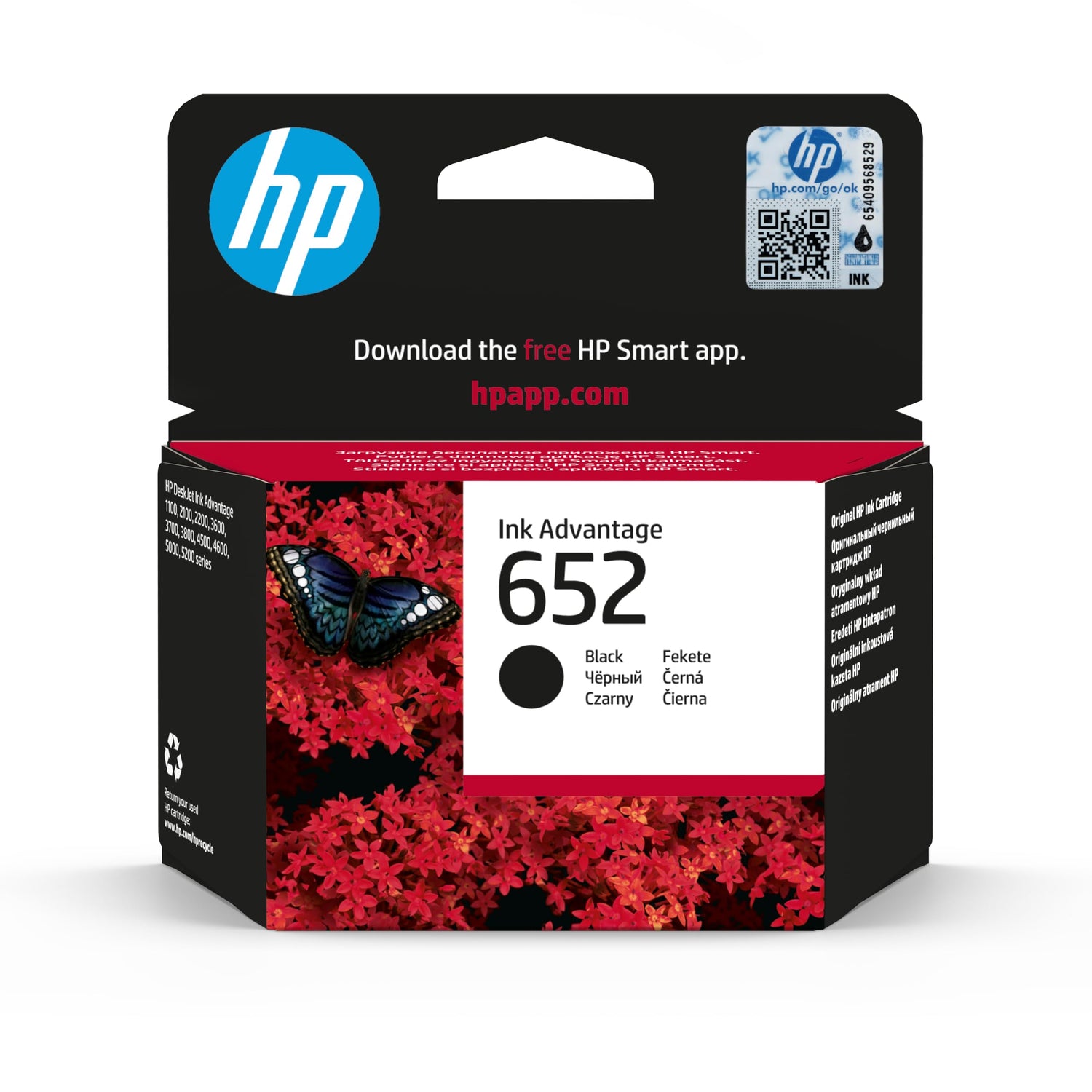 HP Ink Original Black 652/F6V25AE