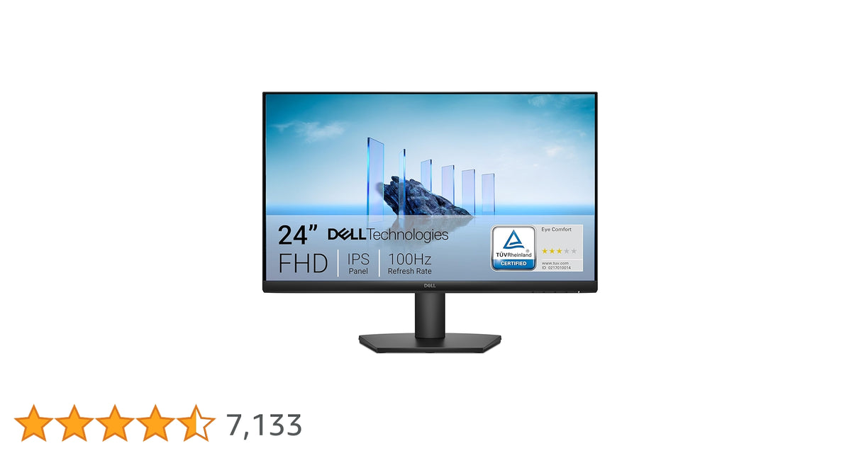 Dell SE2425HM | 23.8" FHD IPS Monitor | 100Hz | HDMI & VGA | ComfortView Plus | Slim Bezel Design