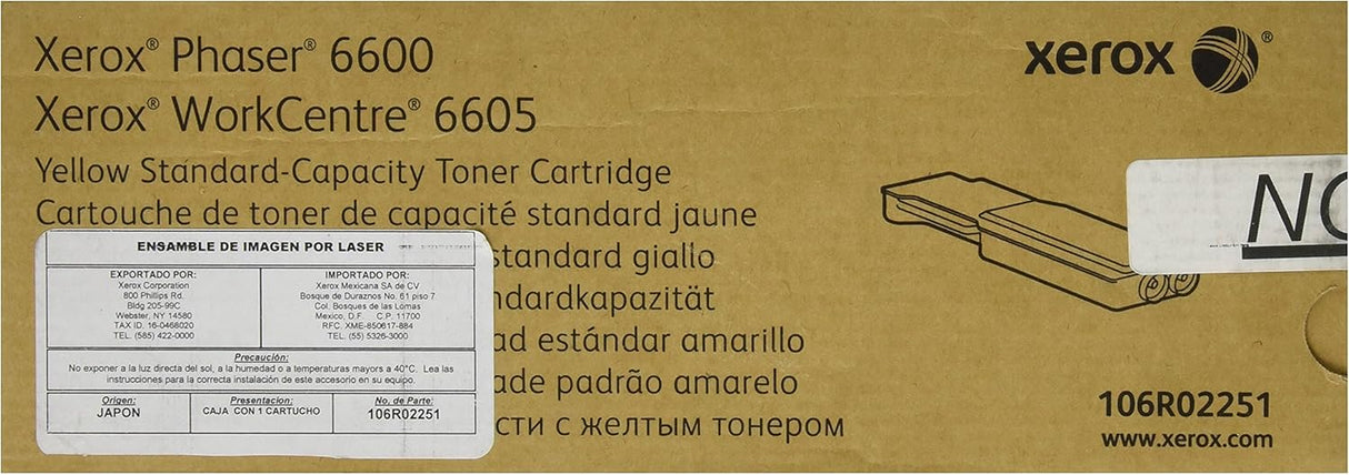 Xerox Toner Original Yellow 106R02251 STD-6600/6605