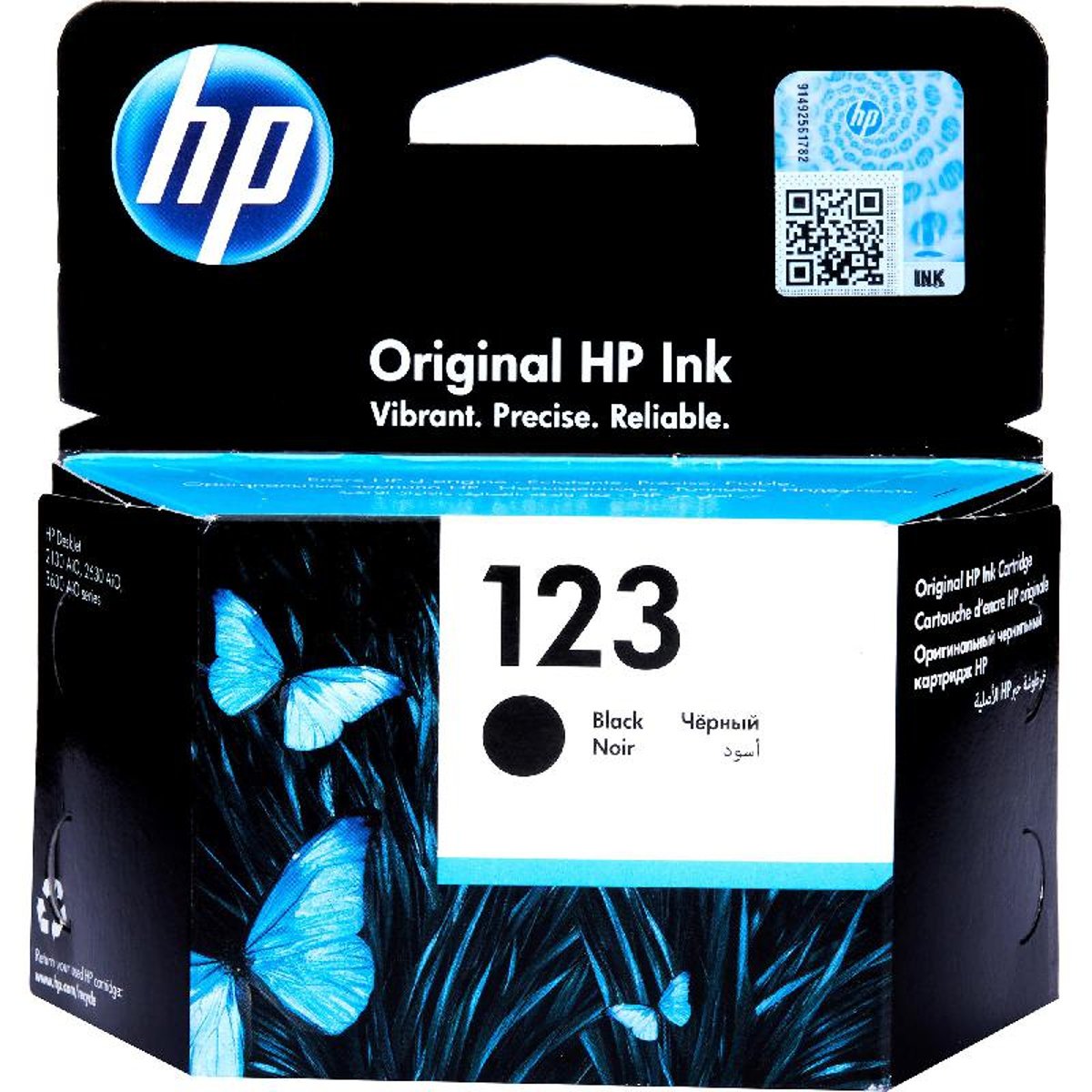 HP Ink Original Black 123/F6V17AE