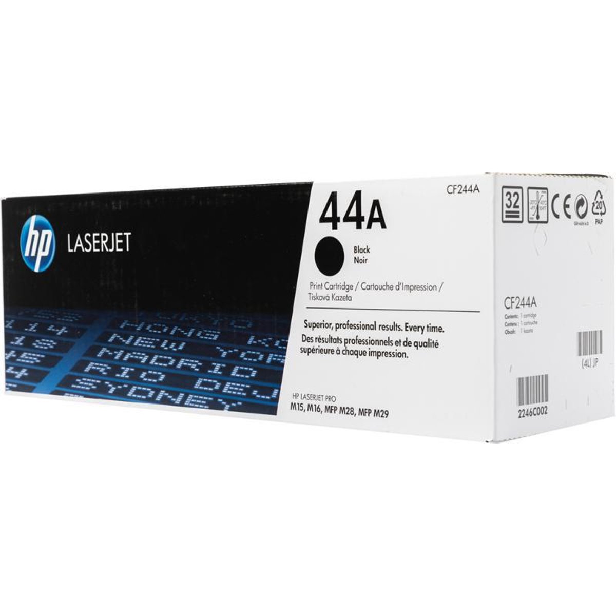HP Toner Original Black 44A/CF244A M15/M16/M18