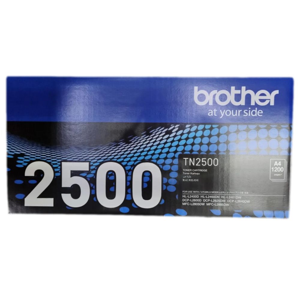 Brother Toner Original TN-2500 Black- Page Yield 1200- HL-L2400D, HL-L2460DN, HL-L2461DW, DCP-L2600D, MFC-L2715DW, DCP-L2625DW, DCP-L2640DW, MFP-L2805DW, MFC-L2885DW