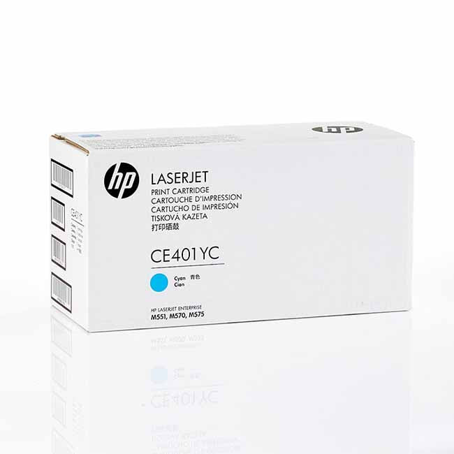 حبر HP أصلي CYAN 507YC/CE401YC صندوق أبيض