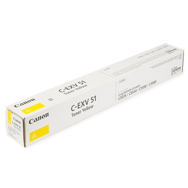 Canon Toner Original Yellow C-EXV-51-LOW CAPACITY C5535/C5540i/C5550i/C5560i/C5735i/C5740i/5750i/C5760i - S-Tech