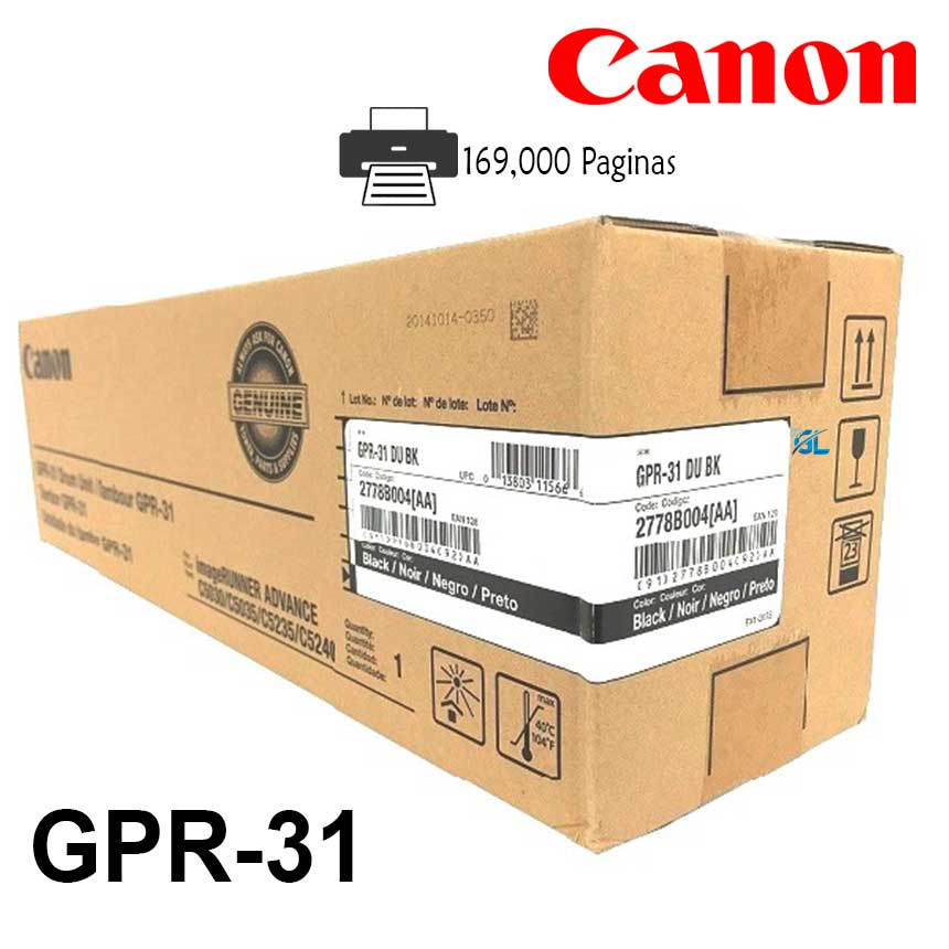 وحدة طبلة Canon الأصلية باللون الأسود GPR-31/C-EXV-29 IRC-5030/5035/5235/5240