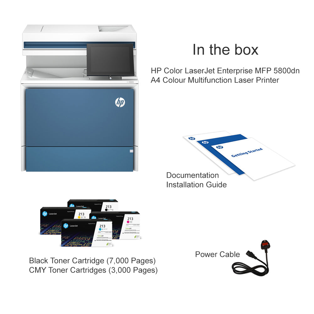 HP Printer Color Laser Jet Enterprise MFP 5800dn/6QN29A