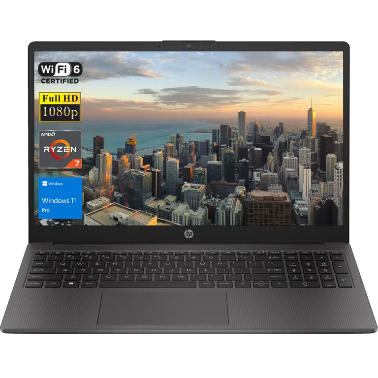 HP 255 G10 | AMD Ryzen 7 7730U | 15.6" FHD | 16GB DDR4 | 512GB SSD | Wi-Fi 6 & Bluetooth 5.3 | FreeDOS | Turbo Silver | 1-Year Warranty