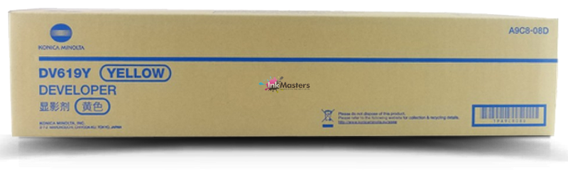طابعة كونيكا مينولتا DV UNIT الأصلية باللون الأصفر DV-619 C458 / C558 / C658