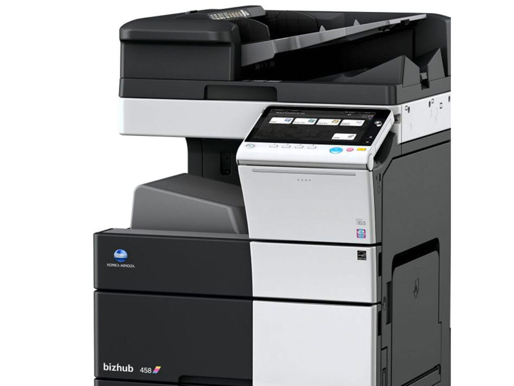 Konica Minolta Refurbished Color C458 Multifunction Color Copier Print, Copy, Scan 45ppm(LIKE NEW))