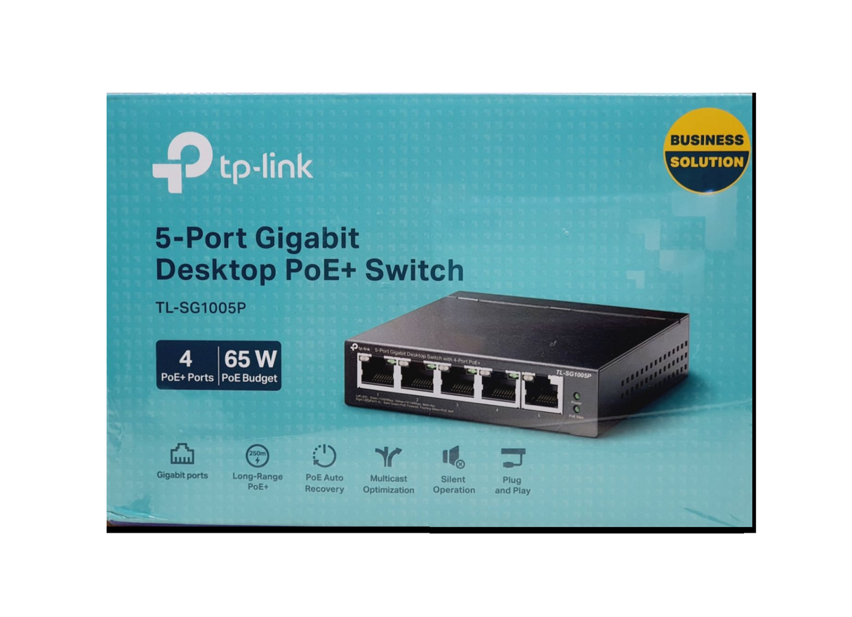 TP-Link TL-SG1005P 5-Port Gigabit Desktop Switch with 4-Port PoE+