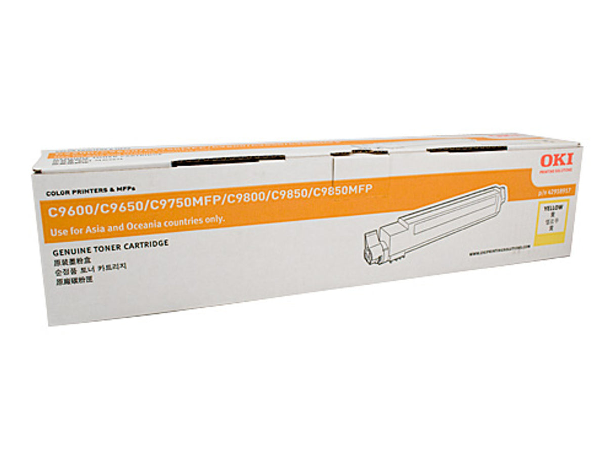 حبر أوكي الأصلي باللون الأصفر 42918961 C9600/9800/9850
