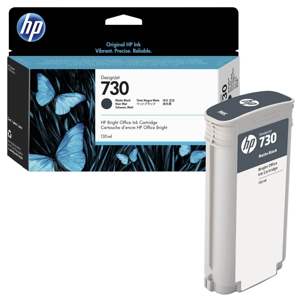 HP Ink Original Matte Black 730/P2V65A PLOTTER/T1700 130ML - S-Tech
