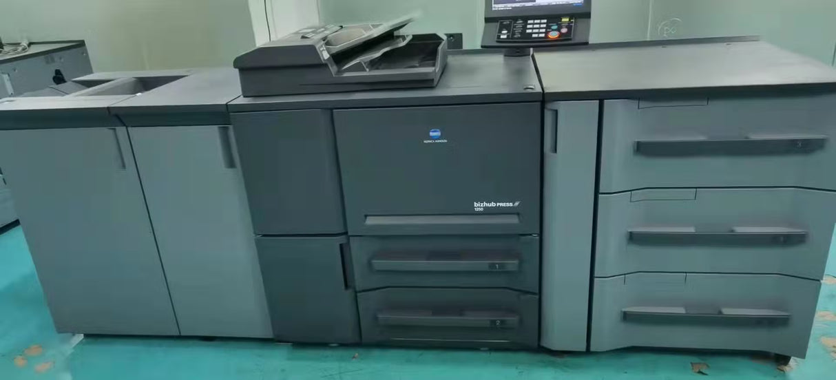 Konica Minolta Used Digital Accurio Press 6120 Black Machine-With papper deck+Finisher