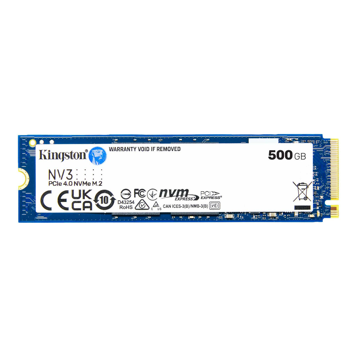 كينغستون NV3 | قرص تخزين SSD M.2 2280 NVMe PCIe 4.0 سعة 500 جيجابايت | سرعة قراءة تصل إلى 3500 ميجابايت/ثانية | حل تخزين سريع وموثوق