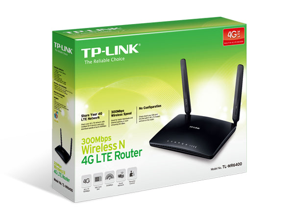 راوتر TP-Link TL-MR6400 اللاسلكي بسرعة 300 ميجابت في الثانية بتقنية 4G LTE