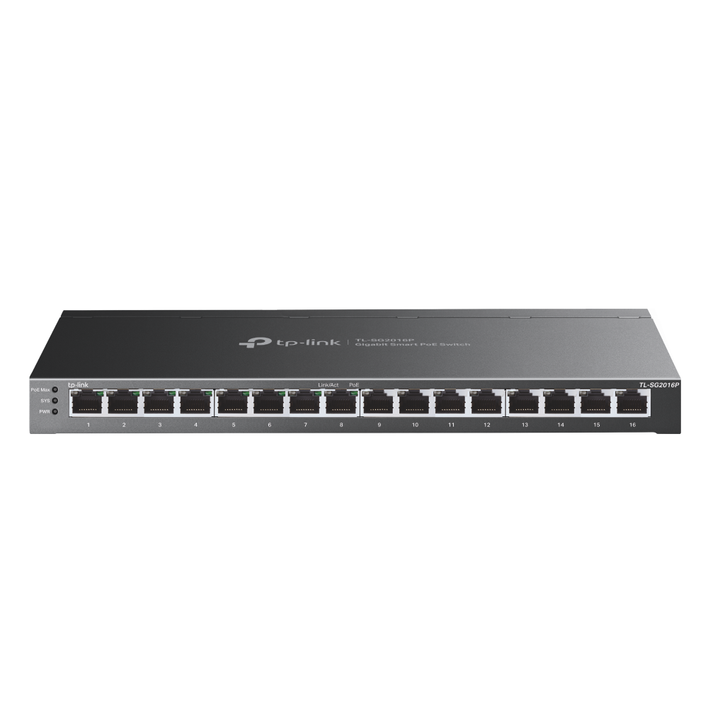 TP-Link TL-SG2016P JetStream™ 16-Port Gigabit Smart Switch with 8-Port PoE+